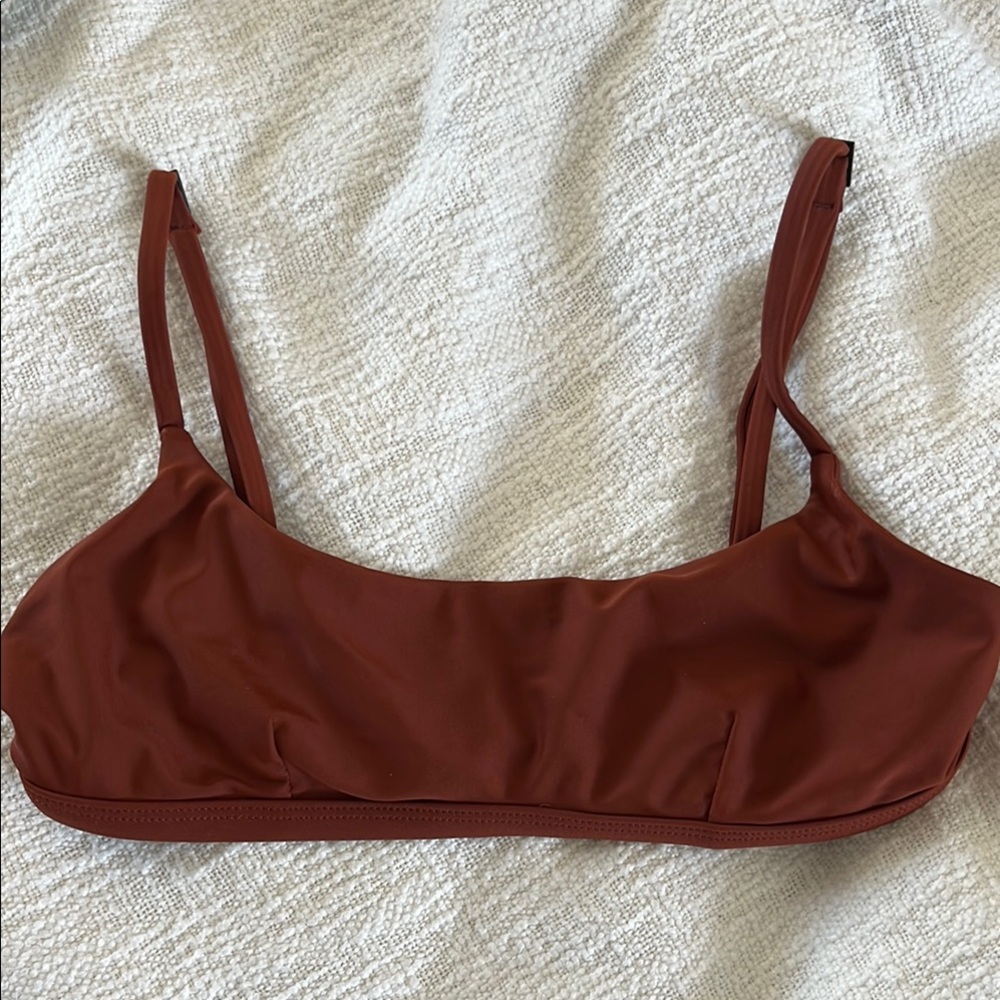 Matteau rust The Crop Top swim top size 2